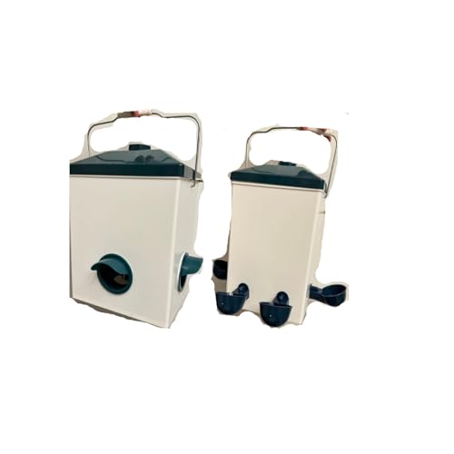 CeaGoal Conjunto de alimentador de galinha e bebedouro de frango (11,3 kg) - Alimentador automático