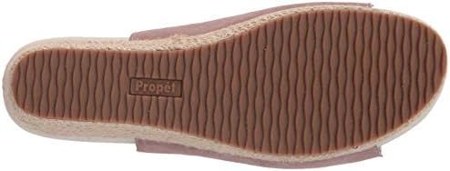 Propét Women's Marlo Espadrille Wedge Sandal,Pink Blush,9 X-Wide | Image 3