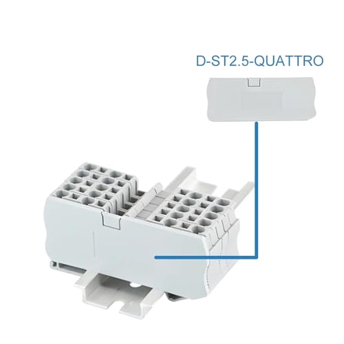 Cubierta final D-ST2.5-QUATTRO para evitar contactos en bornas PT2.5-QUATTRO de carril Din 3