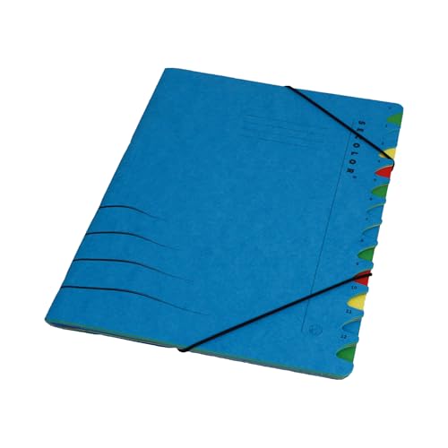 Intercalaires A4 carton Secolor 3191202 bleu pour classement organisé et document