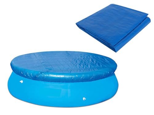 Kellegour Telo di Copertura per Piscina,Copertura della piscina 183 cm Diametro,Copertura Rotonda per Piscina Gonfiabile,Telo Copripiscina Invernale per Piscina,per Barche,Legno,Piscina,Giardino,Blu