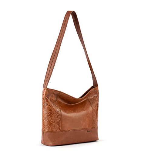The Sak De Young Hobo Bag In Leather, Tobacco Floral Embossed Ii #TOP1