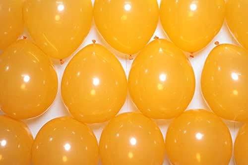 Deuxe Orange Balloons pack of 50 Natural Latex 12 inch Balloons for Perfect Decorations, Birthday, Engagement, Bridal shower,Wedding balloons, Baby Shower, Christenings and Festival Party