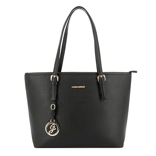 Gallantry Paris - Sac de cours/Sac à main/Sac cabas/Sac porté épaule femme(Noir Simple).