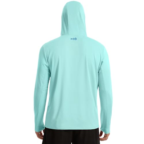 Image of BASSDASH Men's UPF 50+ Fishing Hoodie Shirts with Chest Pocket Lightweight UV Sun Protection Long Sleeve Hiking Sports FS34M