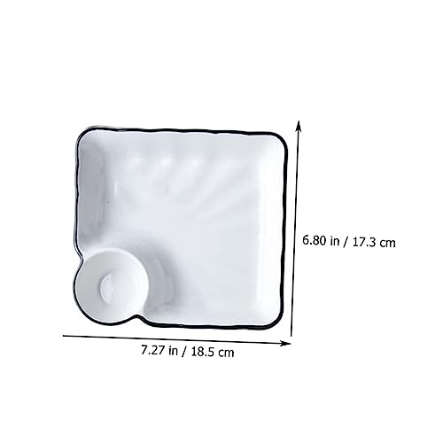 Set 2 Platos Cuadrados de Cerámica para Sushi miniatura 2