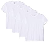 Bügeln 2 Punkt Fruit of the Loom Herren T-Shirt 5 er PackRegular Fit 11182V XL,Weiß - Weiß