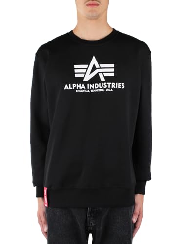 Alpha Industries Herren Basic Pullover Sweatshirt, Schwarz (Black 03), 3XL