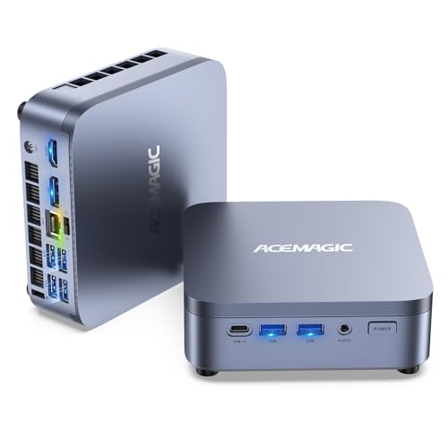 ACEMAGIC M5 Mini PC Intel Core i5-14500HX (14 Cœurs, jusqu'à 4,9GHz), 16Go RAM DDR4 512Go SSD, Mini Ordinateur de Bureau W-11 Pro, WiFi 6/BT5.2/Type-C/HDMI 4K UHD,Tour...
