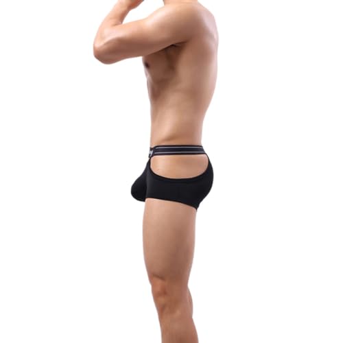 Evankin Men Sexy Boxer Briefs Hollow Out Underwear Ice Silk Trunks Breathable Lingerie Boxers with Bulge Pouch3