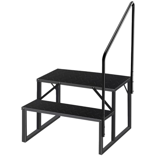 Escalera de 2 Peldaños con Pasamanos para Piscina y RV miniatura 1