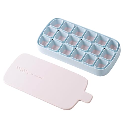 18 células Moldes de cubos de hielo Moldes flexibles de alimentos Silicona Diy Bandeja de hielo Cocina novedosa fabricante de hielo Cover