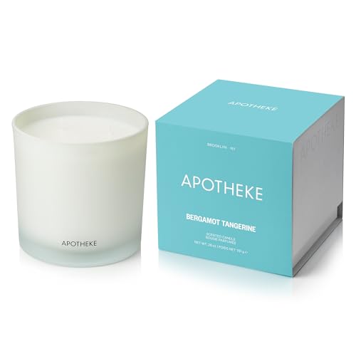 Apotheke 3-Wick Scented Candles for Home, Bergamot Tangerine - 26