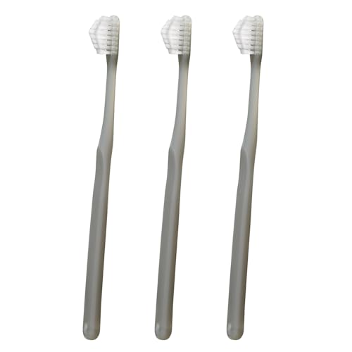 奇跡の歯ブラシ おとな用 やわらかめ マットグレー 3本セット なぞるだけで汚れがおちる【正規品】【公式】