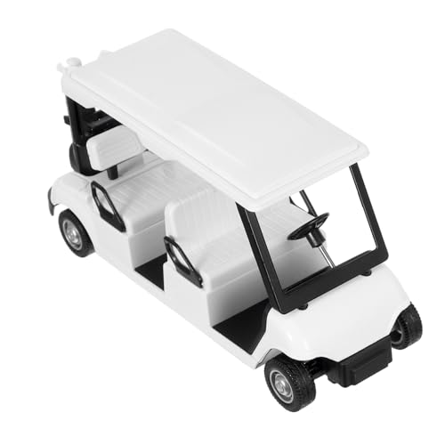 Modelo en miniatura carrito de golf metálico blanco