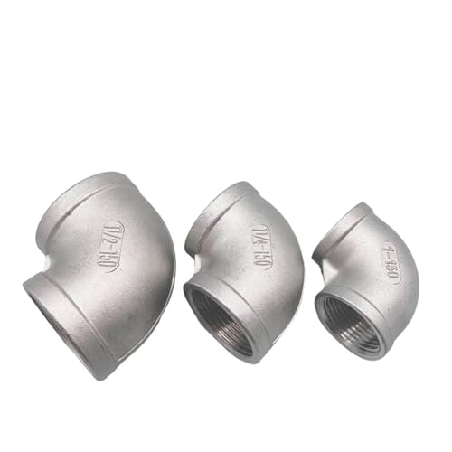Codo de acero de 90 grados hembra para tuberías roscadas de 1/2 6