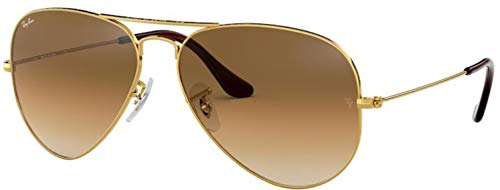 Ray-Ban RB3025 Sunglasses Bundle: RB 3025 AVIATOR LARGE METAL 001/51 Gold and Eyewear Cleaning Kit