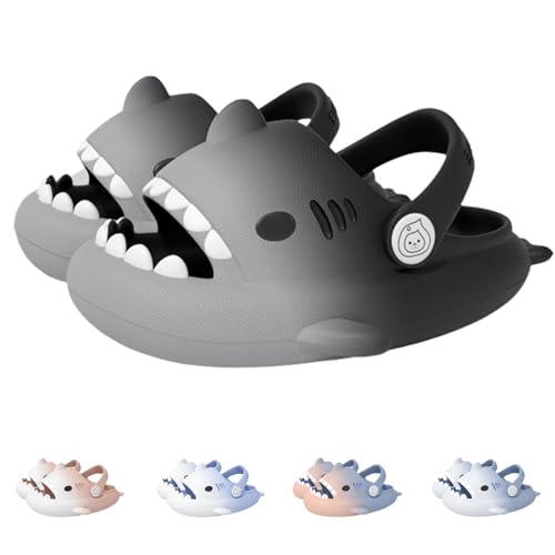 Shark Slides Kids, Boys Girls Cloud Shark Slides, Non-Slip Open Toe Thick Sole Beach Pool Shoes Shower Shoes
