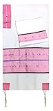 Ronit Gur Pink Floral Buds Viscose Rayon Tallit Set