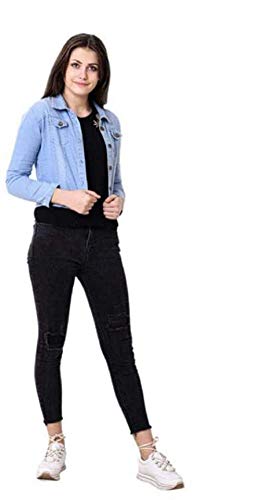Full Sleeve Solid Women Denim Jacket 