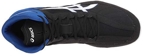 Asics Men's Cael V8.0 Wrestling Shoes, 10.5, Black/White #TOP4