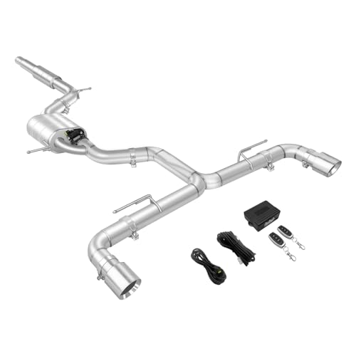 Peastorm Catback Exhaust System, Muffler Cat Back Valved
