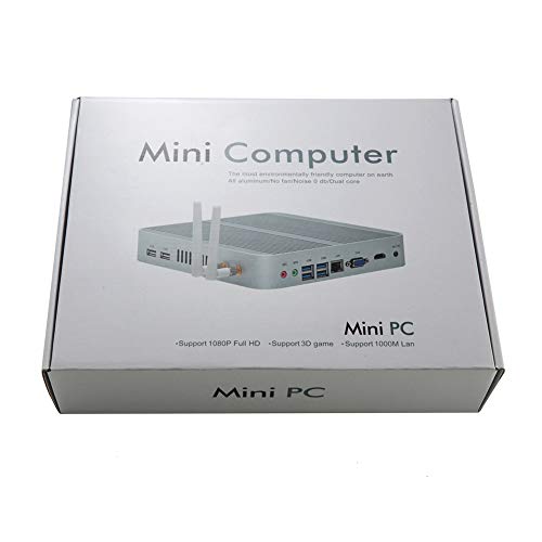 Kingdel Fanless Industrial Computer, Mini Desktop Pc With Intel Celeron Dual Core Cpu, 4Gb Ram, 128Gb Ssd, 2Xlan, 4Xcom Rs232, Hd Port, Full Metal Body, Windows 11 Pro #TOP6