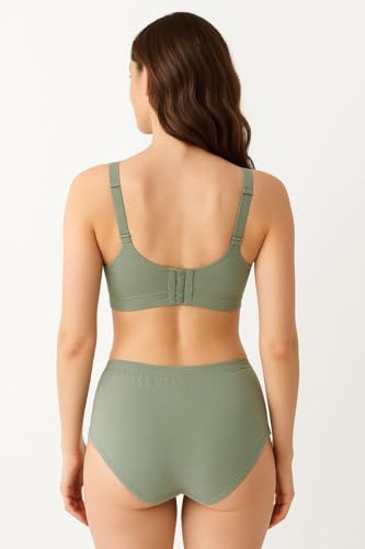 Image of Lingerie Set Full with Coverage Non-Padded Bra and Hipster Panty