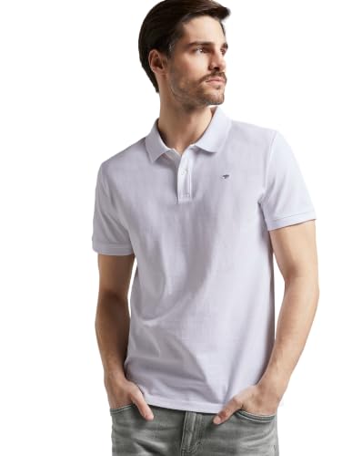 TOM TAILOR Herren Basic Poloshirt 1016502, 20000 - White, S – Ansicht 6