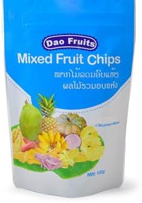 "Dao Fruits" Mixed Fruit Chips Snack, Mixed Fruit Baked Crispy 100 G.