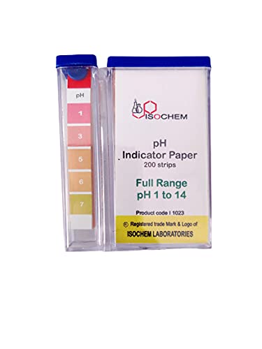 ISOCHEM pH Indicator Paper 200 strips Full Range (pH 1to 14) for testing water,soil and more (B09G9BLXR8) Amazon Price History, Amazon Price Tracker
