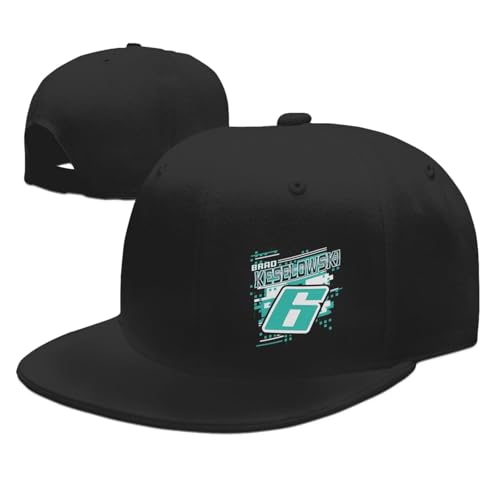 NTYCY Brad Keselowski 6 Snapback Hats for Men Baseball Cap Adjustable Flat Bill Trucker Gift Black