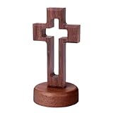 Generisch Kreuz Deko,Jesus Katholische Dekoration Für Das Zuhause | Religiöse Skulptur Mit Blumensockel | Wand Deko Für Wohnzimmer Schlafzimmer Badezimmer Büro