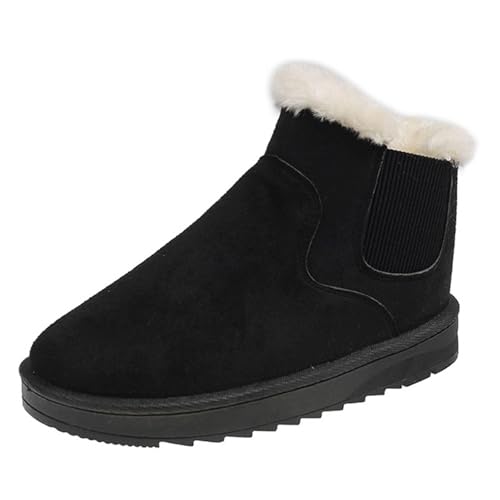 Botas de Nieve Mujer Impermeables Abrigadas con Forro Polar Antideslizantes para Exteriores Invierno Cálidas y Confortables (Black, 41)