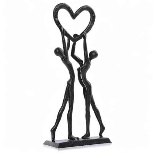 650 g schwer für Premium-Gefühl - Detailansicht von LCCCK Paar Skulptur Eisen Romantik – Dealfoxx.de
