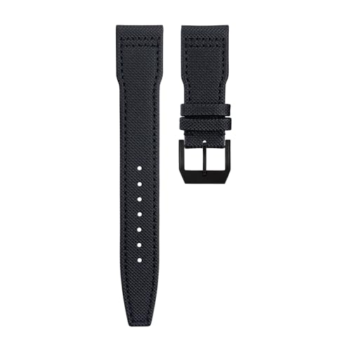 Bracelet montre IWC Portofino résistant en toile et cuir 20 mm
