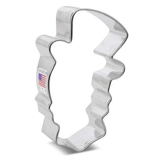 Halloween & Day of the Dead Sugar Skull with Top Hat Cookie Cutter 4", Made in USA by Ann Clark