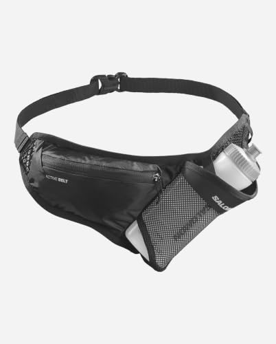 Salomon Active Bottle Ceinture unisexe avec bouteille d'hydratation 3D incluse, Accès rapide, Facile d’utilisation, Style polyvalent, Noir – vue 8