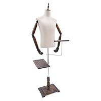 Buste Couture Réglable Mannequin Couture Homme Réglable 135-180 Cm - Avec Porte-Pantalon Et Porte-Chaussures - Présentation Professionnelle Buste Couture Homme
