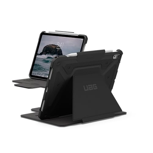 Image of Urban Armor Gear UAG Designed for iPad Air 11 inch Case (8th /7th /6th Gen, M5 /M4 /M2) (A3360, A3361, A3362) Metropolis Tact.Armr Folio Cover with Adjustable Kickstand & Pencil Holder - Black