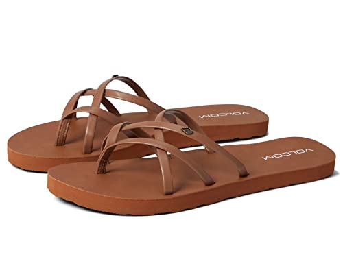 Image of Volcom Women's New School Strappy Flip Flop Flat Slide Sandal