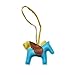 Leather Tassel Pony Keychain Rhinestone Bag Charm Horse Purse Charms for Handbags fashion bag accessories for women (blue)