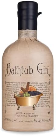 Bathtub Gin, 70cl - Double-Infused 40.3% ABV Craft Gin with Orange Blossom, Cardamom and Cinnamon Notes - Hand-Crafted British Gin
