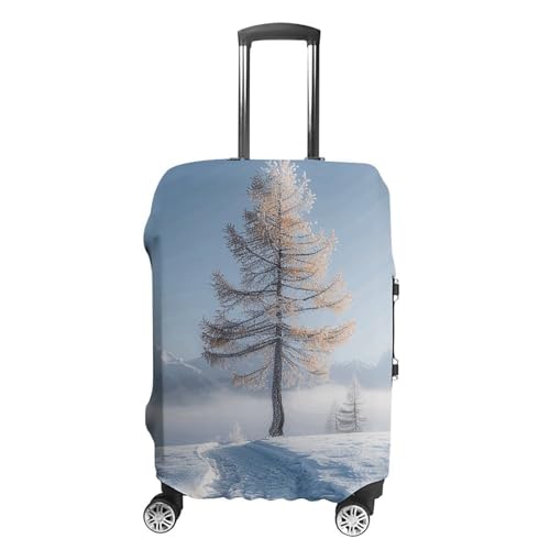 Anti-Scratch Luggage Cover Tall Larch Tree Printed Luggage Case Protector Washable Suitcase Covers Elastic Suitcase Protector for Size XL (30-32 inch) Luggage