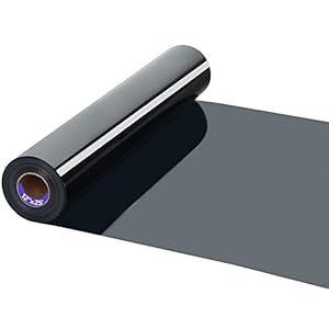 HTV Iron on Vinyl 12Inch by 25ft Roll Heat Transfer Vinyl for T-Shirt HTV Vinyl Rolls for All Cutter Machine – Easy to Cut & Weed for Heat Transfer Design (25ft, Black)