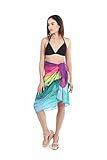 CHIC DIARY Chiffon Pareo Damen Strand Sarong Bikini Wickelrock Badeanzug Cover Up Bunt Wickeltuch Strandtuch