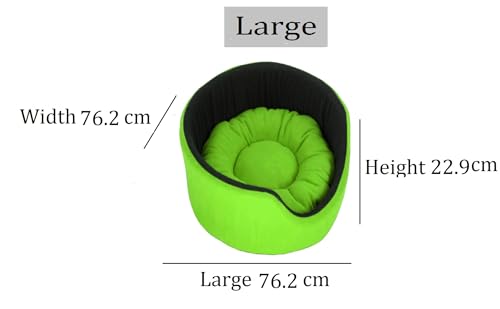 Image of Fluffy's Polyester Luxurious Both Side Soft Dog /Cat Bed (Green, Large)