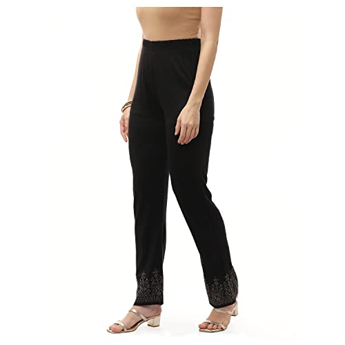 Image of BIBA Women Regular High Rise Acrylic Pants