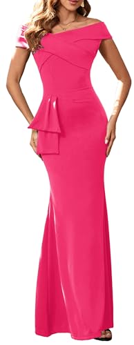 Image of Elegant Formal Maxi Dress for Women Sexy Red Evening Long Dresses Fashion Cocktail Party Dress for Wedding Guest