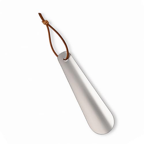 Image of Helios Shoe Horn Long Handle Steel |Shoe Horn for Men|Women|Kids|Stainless‑Steel Shoe Horn - Heavy Duty & Durable (6 inch)